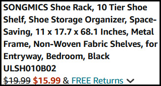 Shoe Rack Order Summary Shoe Rack Order Summary