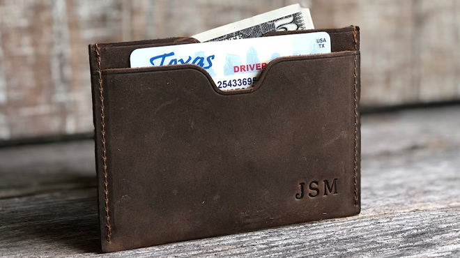 Slim Leather Card Holder Slim Leather Card Holder