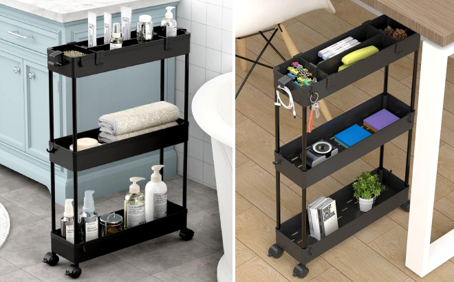 Spacelead 3 Tier Slim Storage Cart Spacelead 3 Tier Slim Storage Cart