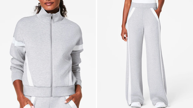 Spanx AirEssentials Striped Track Jacket and Pants Spanx AirEssentials Striped Track Jacket and Pants