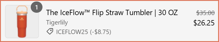 Stanley IceFlow Tumbler at Checkout Stanley IceFlow Tumbler at Checkout