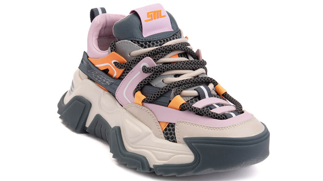 Steve Madden Power Sneakers in Orange Pink