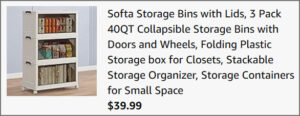 Storage Bins at Checkout Storage Bins at Checkout