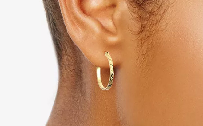 Textured Hoop Earrings Textured Hoop Earrings