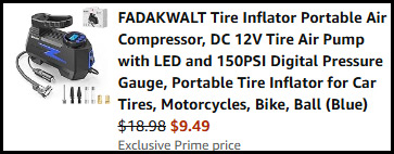 Tire Inflator Order Summary Tire Inflator Order Summary