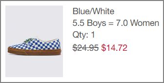 VANS Authentic Checkerboard Shoes checkout page VANS Authentic Checkerboard Shoes checkout page
