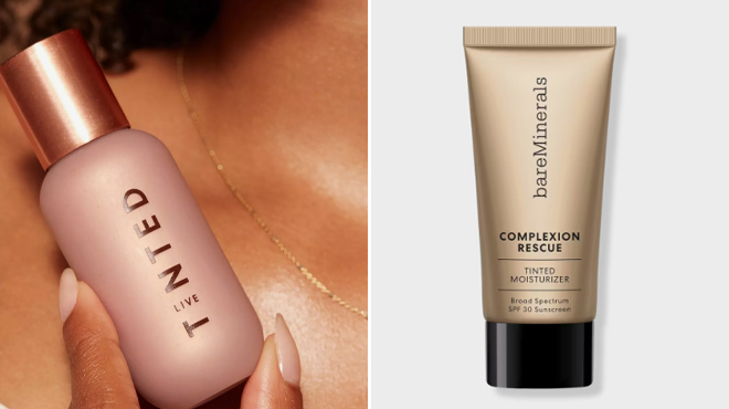 bareMinerals Mini Tinted Moisturizer and Live Tinted Hueglow Liquid Highlighter Drops bareMinerals Mini Tinted Moisturizer and Live Tinted Hueglow Liquid Highlighter Drops