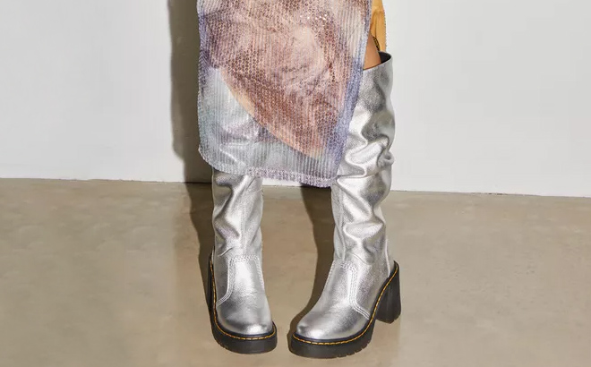 1 Dr Martens Kasey Metallic Tumble Heeled Boots