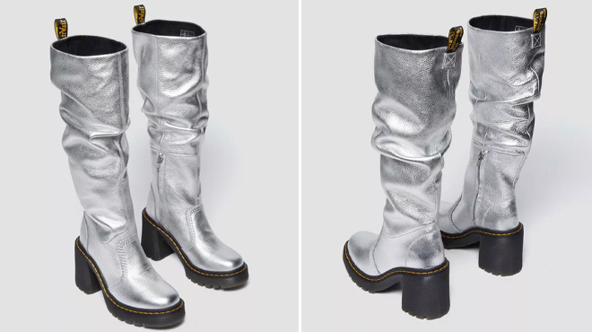 Dr Martens Kasey Metallic Tumble Heeled Boots 2 Dr Martens Kasey Metallic Tumble Heeled Boots