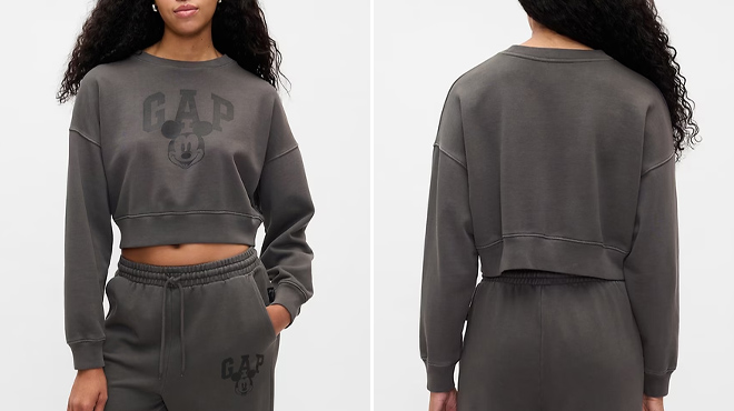 Gap × Disney Mickey Mouse Cropped Logo Sweatshirt 3 Gap × Disney Mickey Mouse Cropped Logo Sweatshirt