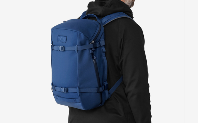 A Person wearing a YETI Crossroads 22L Backpack A Person wearing a YETI Crossroads 22L Backpack