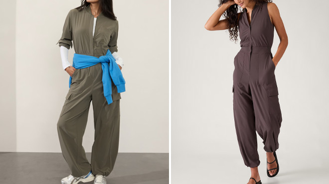 Athleta Brooklyn Long Sleeve Jumpsuit and Utility Jumpsuit