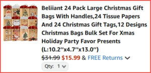 Beliinat Large Christmas Gift Bags at Checkout Beliinat Large Christmas Gift Bags at Checkout