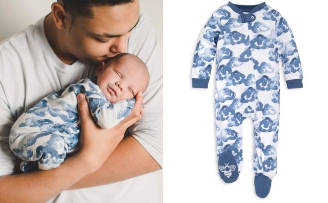 Burts Bees Moonlight Midnights Organic Cotton Footed Sleep Play Burts Bees Moonlight Midnights Organic Cotton Footed Sleep Play