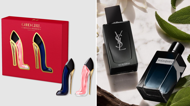 Carolina Herrera Best Selling Good Girl and Very Good Girl Glam Mini Duo and Yves Saint Laurent Mens Mini Cologne Duo Set