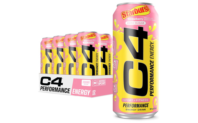 Cellucor C4 Performance Energy Drink STARBURST Strawberry Cellucor C4 Performance Energy Drink STARBURST Strawberry