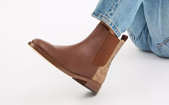 Coach Outlet Meredith Bootie In Signature Canvas