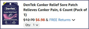 DenTek Patch Relieves at Checkout