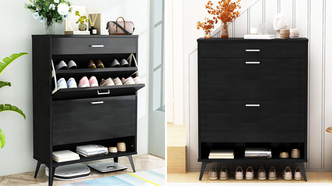 Free Standing Shoe Storage Cabinet