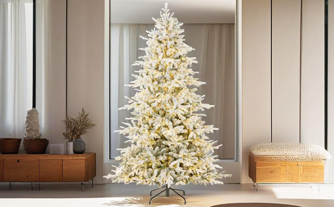 Full Flocked Aspen Christmas Tree