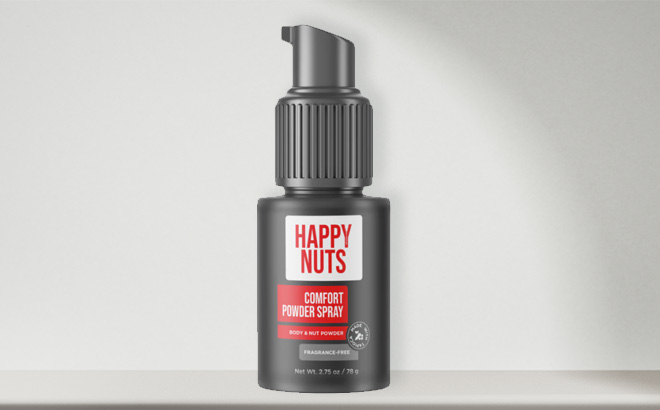 Happy Nuts Comfort Powder Spray on the Table Happy Nuts Comfort Powder Spray on the Table