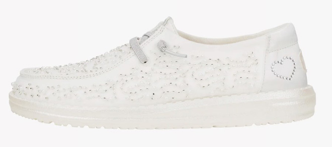 Hey Dude Wendy Bridal Pearl Shoes 1