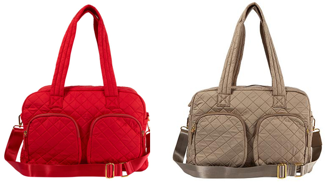 Iman Global Chic Quilted Nylon Weekender Iman Global Chic Quilted Nylon Weekender