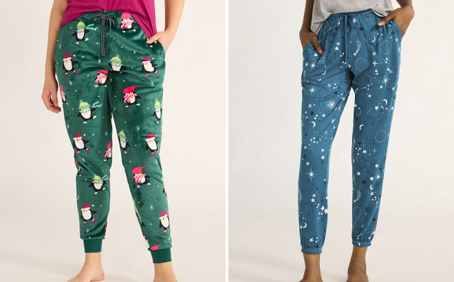 Joyspun Womens Plush Sleep Jogger Pants Joyspun Womens Plush Sleep Jogger Pants