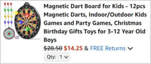 Magnetic Dart Board at Checkout Magnetic Dart Board at Checkout