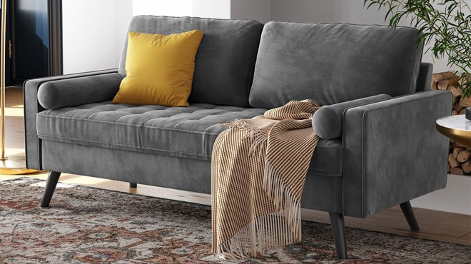 Mercury Row Brumback 69 7 Inch Velvet Sofa Mercury Row Brumback 69 7 Inch Velvet Sofa