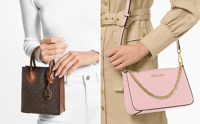 Michael Kors Mercer Extra Small Logo and Leather Crossbody Bag 1 Michael Kors Mercer Extra Small Logo and Leather Crossbody Bag 1