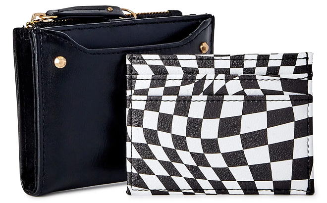 No Boundaries Womens Addison Bi Fold Wallet with Card Case in Black No Boundaries Womens Addison Bi Fold Wallet with Card Case in Black