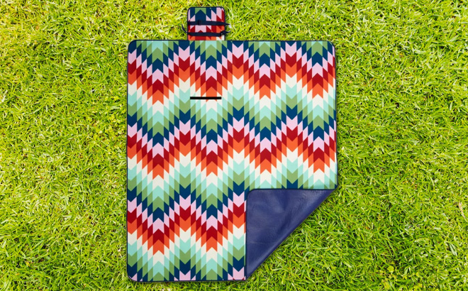 Ozark Trail Outdoor Blanket on the Grass Ozark Trail Outdoor Blanket on the Grass