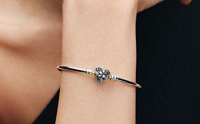 Pandora Celestial Heart Clasp Bangle Pandora Celestial Heart Clasp Bangle