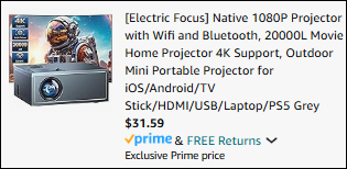Projector Final Price