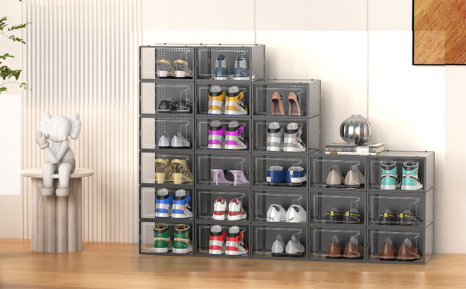 Secret Space 12 Pack X Large Shoe Storage Organizer