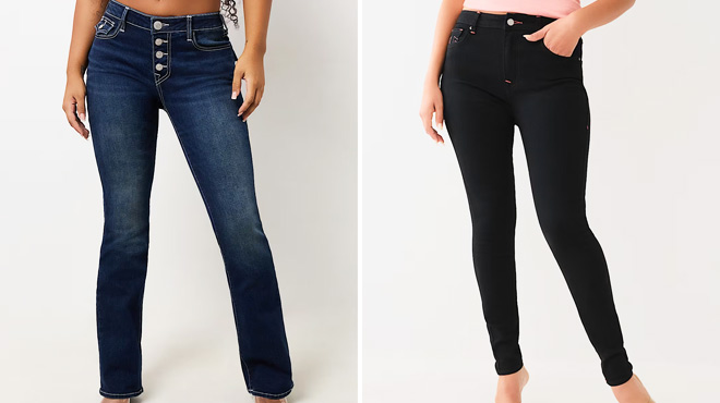 True Religion Womens Becca Exposed Button Fly Bootcut Jeans True Religion Womens Becca Exposed Button Fly Bootcut Jeans