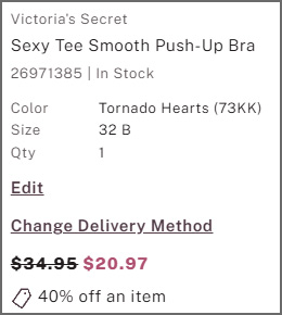 Victorias Secret Bra at Checkout Victorias Secret Bra at Checkout