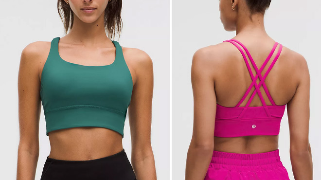 Women Wearing Lululemon Energy Longline Bra Women Wearing Lululemon Energy Longline Bra