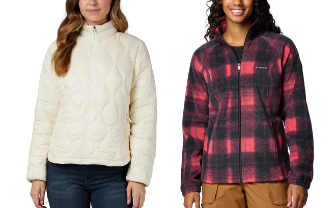 32 Degrees Onion Quilted Down Jacket and Columbia Benton Springs Fleece Jacket 32 Degrees Onion Quilted Down Jacket and Columbia Benton Springs Fleece Jacket