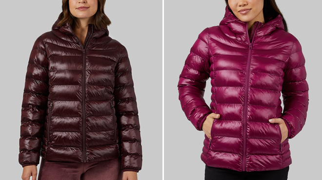 32 Degrees Womens Shiny Poly Fil l Hooded Jacket 32 Degrees Womens Shiny Poly Fil l Hooded Jacket