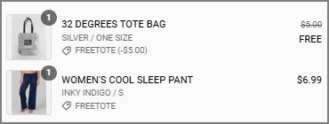 32 Degrees checkout page
