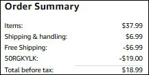 4 Pack Leggings Order Summary