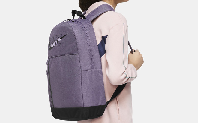A Person Holding Nike Elemental Kids Graphic Backpack