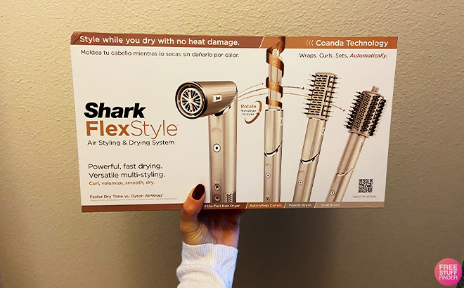 A Person Holding Shark Air Styling Drying System