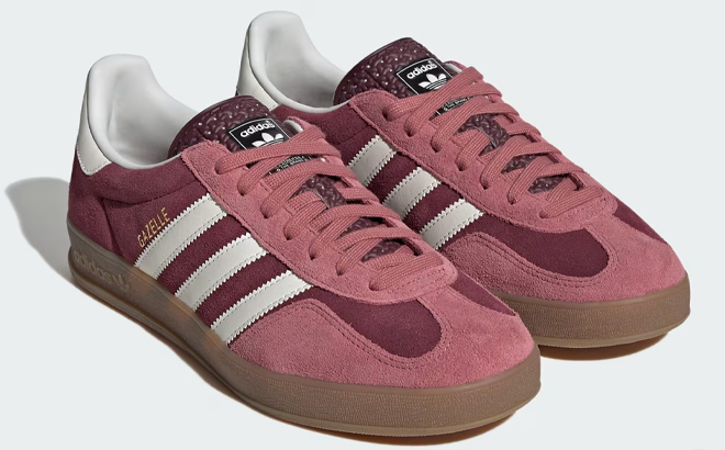 Adidas Originals Gazelle Indoor Shoes in Maroon