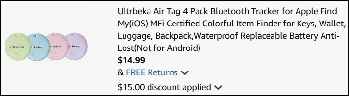Air Trackers 4 Pack Checkout