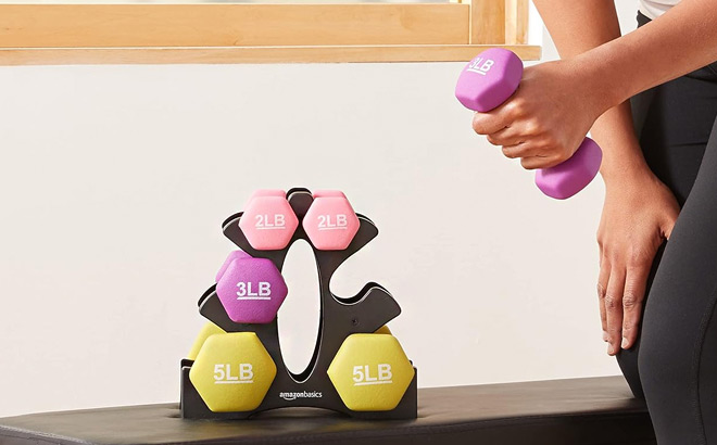 Amazon Basics Neoprene Dumbbell Hand Weights