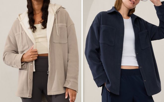 Athleta Overlook Microfleece Shirt Jacket Athleta Overlook Microfleece Shirt Jacket