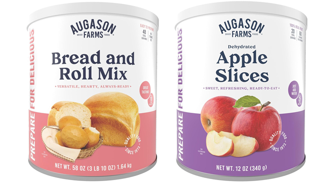 Augason Farms Bread Roll Mix and Augason Farms Dehydrated Apple Slices